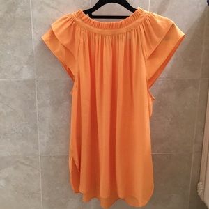 ANN TAYLOR | Orange Sleeveless Blouse
